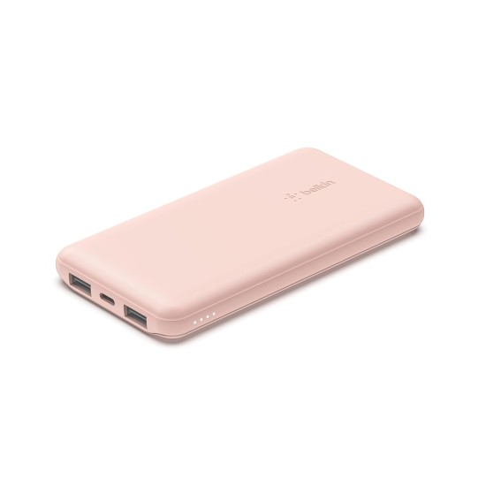 Belkin 10000 mAh 15W PD 3.0 Slim Fast Charging Power Bank with 1 USB-C and 2 USB-A Ports to Charge 3 Devices Simultaneously, for iPhones, Android Phones, Smart Watches & More (Open Box)