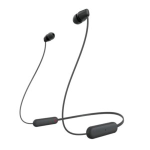 Sony WI-C100 Wireless Headphones with Customizable Equalizer for Deep Bass & 25 Hrs Battery, DSEE-Upscale, Splash Proof, 360RA, Fast Pair, in-Ear Bluetooth Headset with mic for Phone Calls (Open Box)