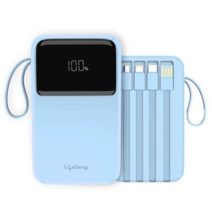 Lifelong ZenCharge 10000 mAh 22.5 W Compact Pocket Size Power Bank with 6 Input/Output Port (Lithium Polymer, Fast Charging, Quick Charge 3.0 for Mobile, Earbuds, Speaker, Tablet) (Open Box)