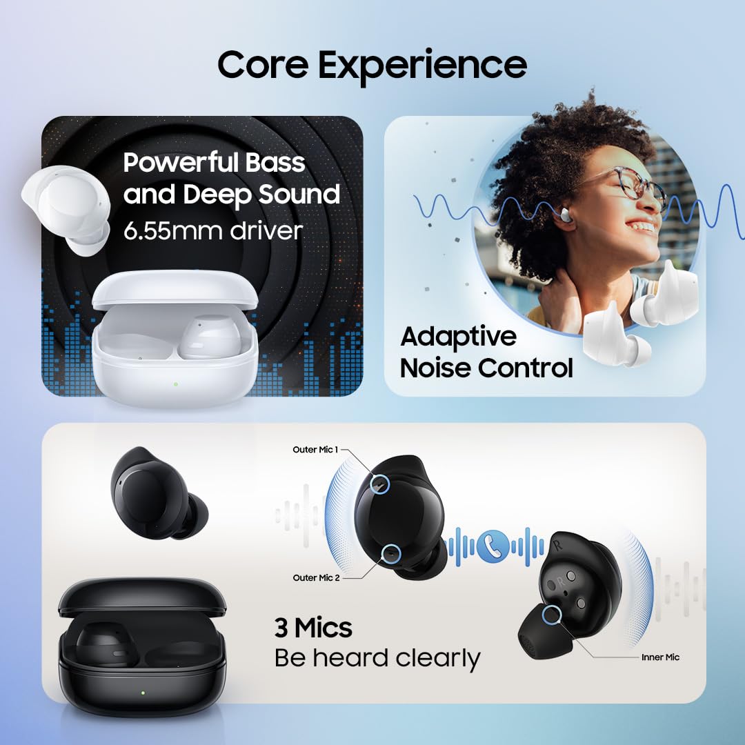 Samsung Galaxy Buds Core Galaxy AI Enabled in-Ear TWS with ANC | Enriched Bass | 6 Mic Setup | IP54 | 35hrs Battery | Touch Controls (Open Box) - Image 6