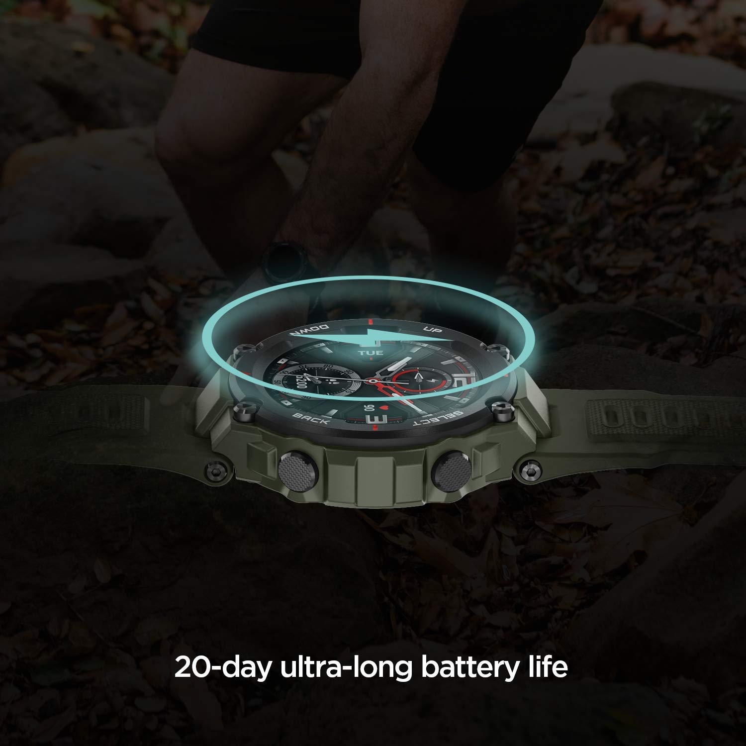 Amazfit Huami T-Rex Smartwatch with 20 Days Battery Life, AMOLED Display, Built-in GPS, 12 Military Certifications, Water Resistance, 14 Sports Modes - Image 7