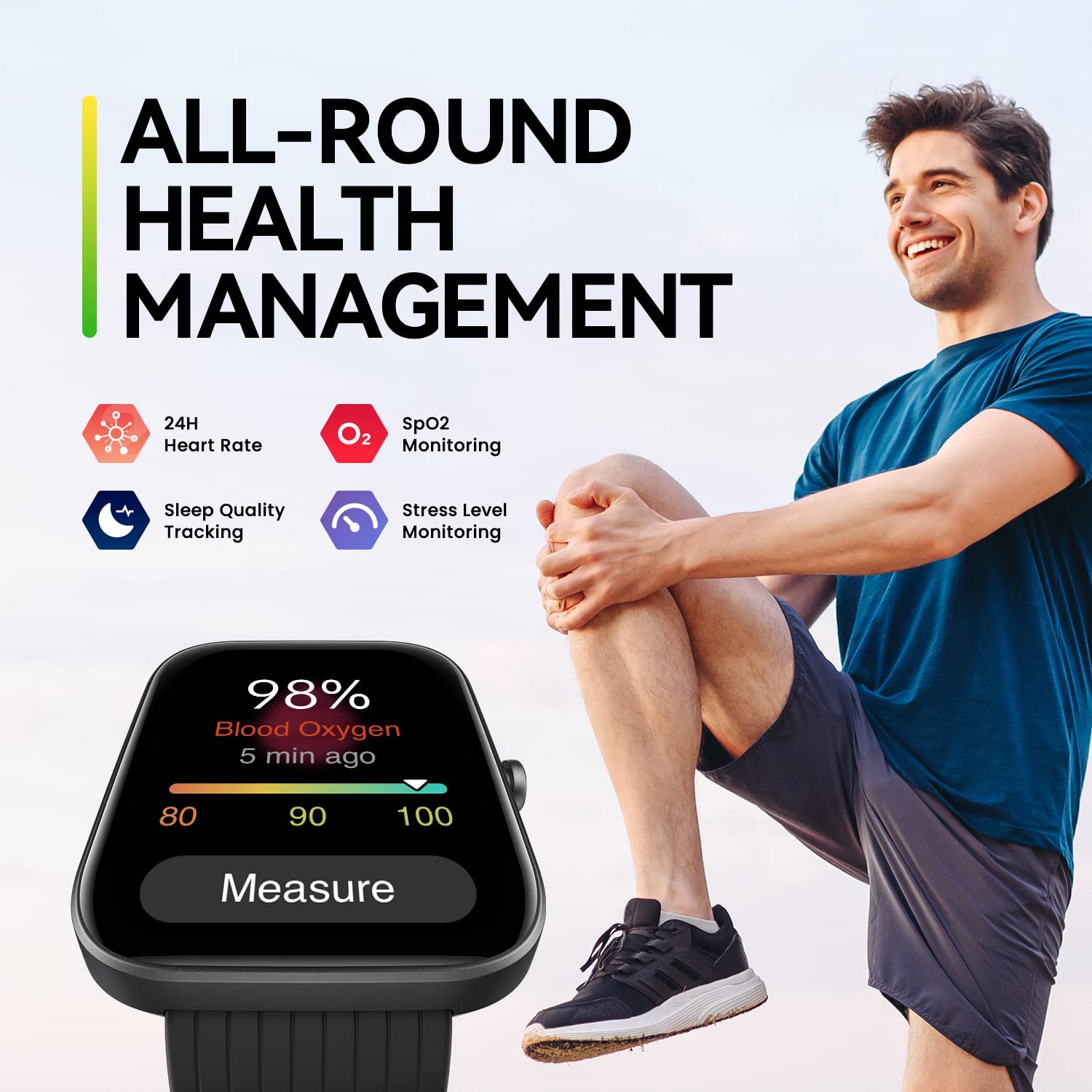 Amazfit Bip 3 Smart Watch with 1.69″ Large Color Display,2 Weeks’ Battery Life,5 ATM Water-Resistance,60 Sports Modes, High-Precision GPS, and Blood-Oxygen Saturation Measurement - Image 4