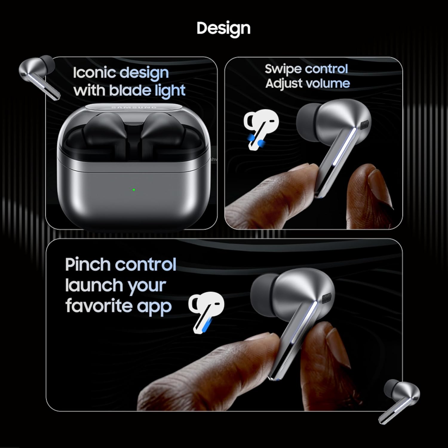 Samsung Galaxy Buds 3 Pro Wireless Earbuds, Powered by Galaxy AI, IP57, Active Noise Cancellation, Adaptive Noise Control, 37hrs Battery, 360 Surround Sound, Pinch Controls, Galaxy Ecosystem – (Without Box) - Image 6