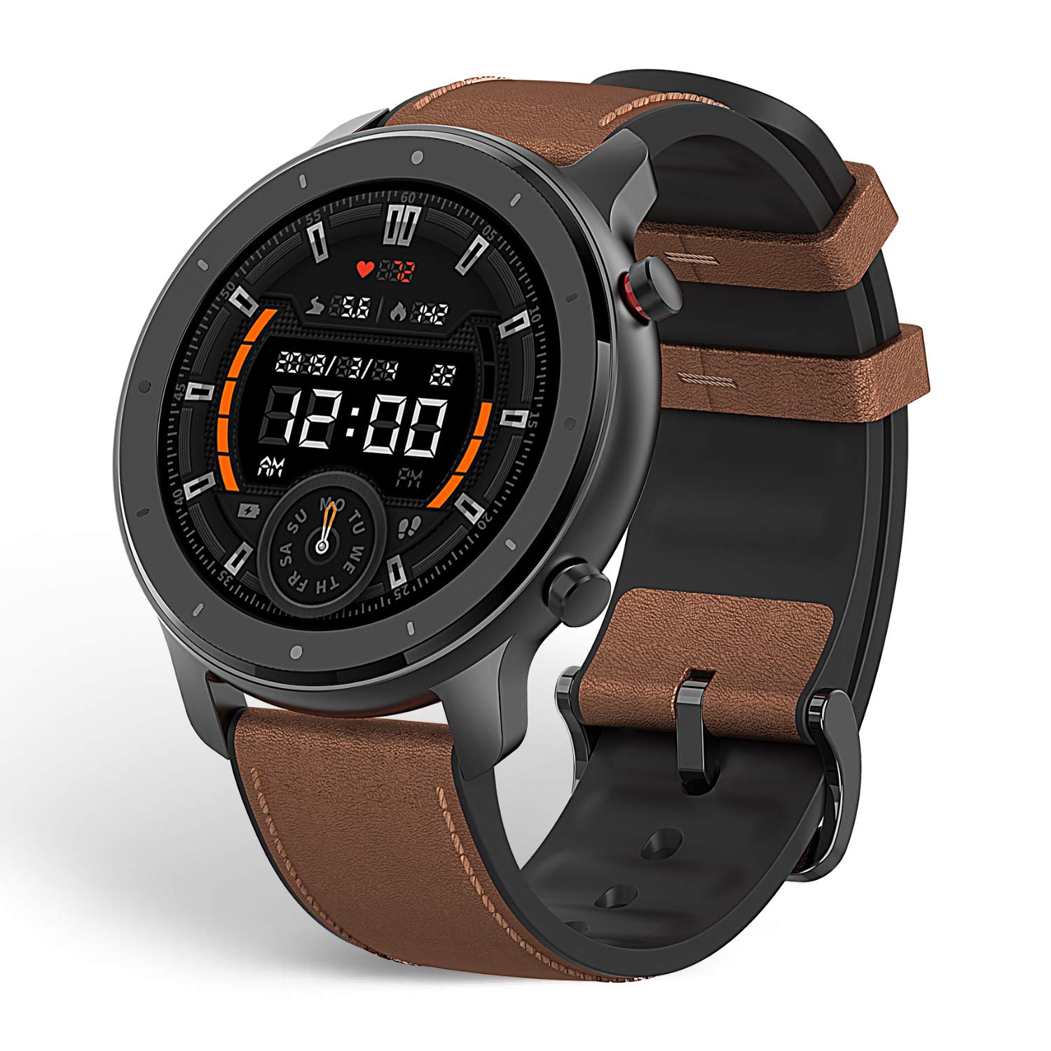 Amazfit GTR Aluminium Alloy (47mm) Smart Watch with 1.39″(33.9cm) AMOLED Display, Built-in GPS, 24-Days Battery Life, 12 Sports Modes, 5ATM Waterproof