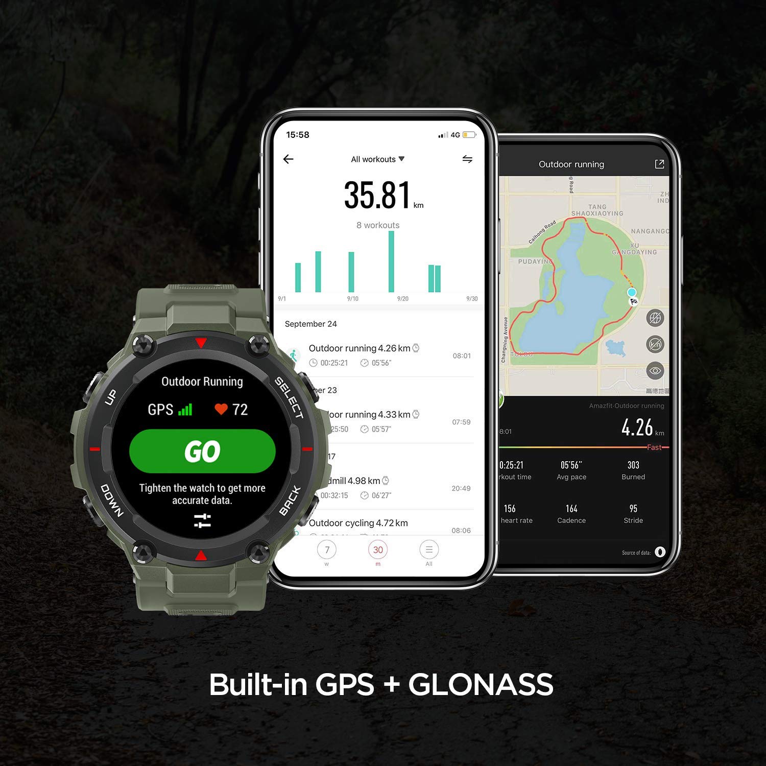 Amazfit Huami T-Rex Smartwatch with 20 Days Battery Life, AMOLED Display, Built-in GPS, 12 Military Certifications, Water Resistance, 14 Sports Modes - Image 4