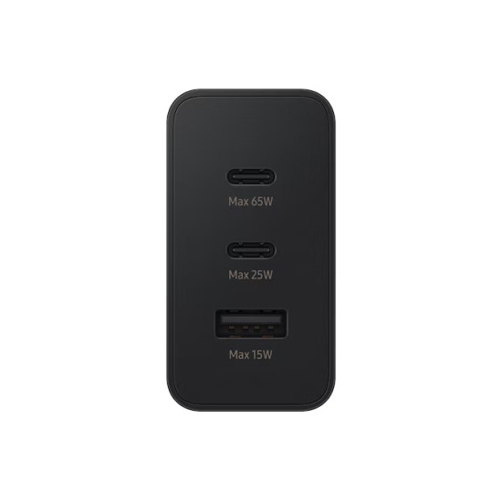 Samsung Original 65W Trio, USB-C & USB-A, Super Fast Charger – Black - Image 3